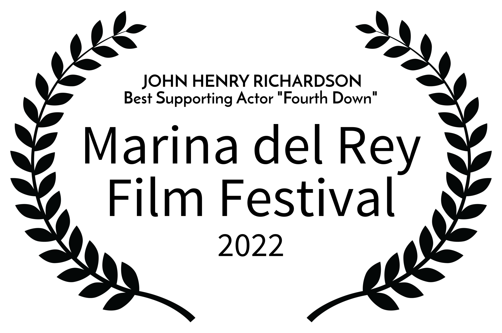 RLCGPROD Fourth Down Award Best Supporting Actor Marina Del Rey Film Festival